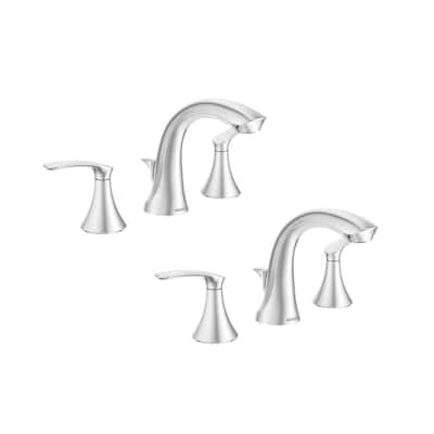 MOEN Darcy 8 In. Widespread 2-Handle High-Arc Bathroom Faucet In Chrome ...