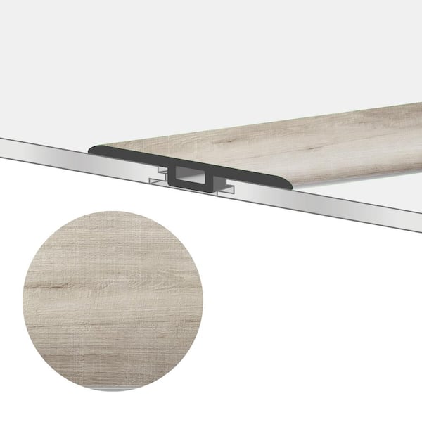 MaxCore Silver Leaf 1-3/4 in. W x 47-1/4 in. L x 0.27 in. T Vinyl Reducer Molding Trim