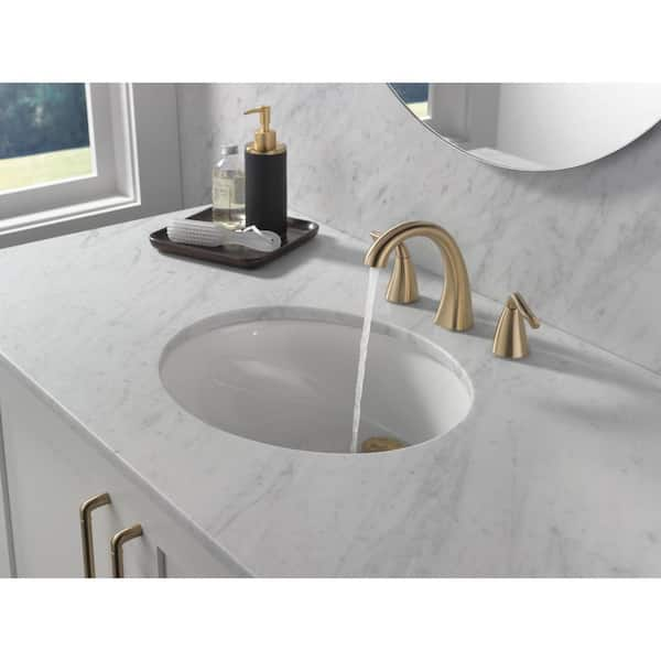 Arvo Gold 8 in. Widespread 2-Handle Bathroom Faucet in Champagne Bronze