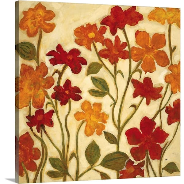 GreatBigCanvas "Happy Home Flowers II" by Randy Hibberd Canvas Wall Art