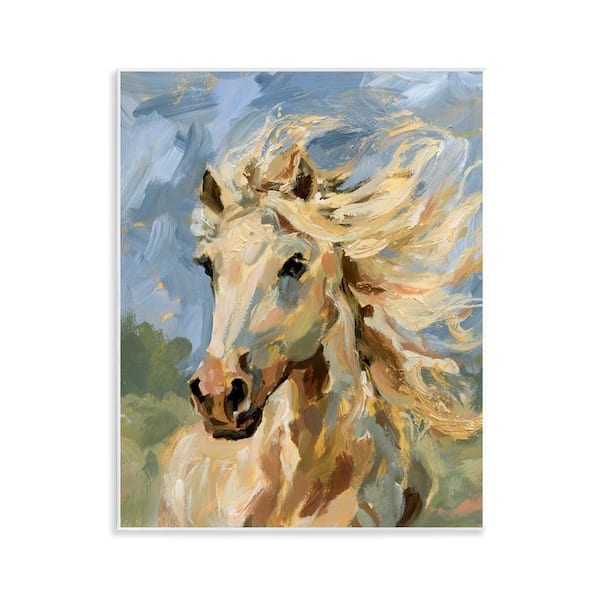Stupell Industries Windswept Horse Mane by Victoria Barnes Unframed Animal Graphic Art Print 14 in. x 11 in.