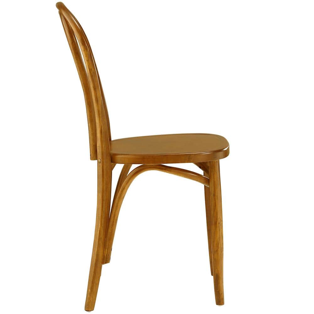 Walnut Wood Modern Side Chair, 35" Height