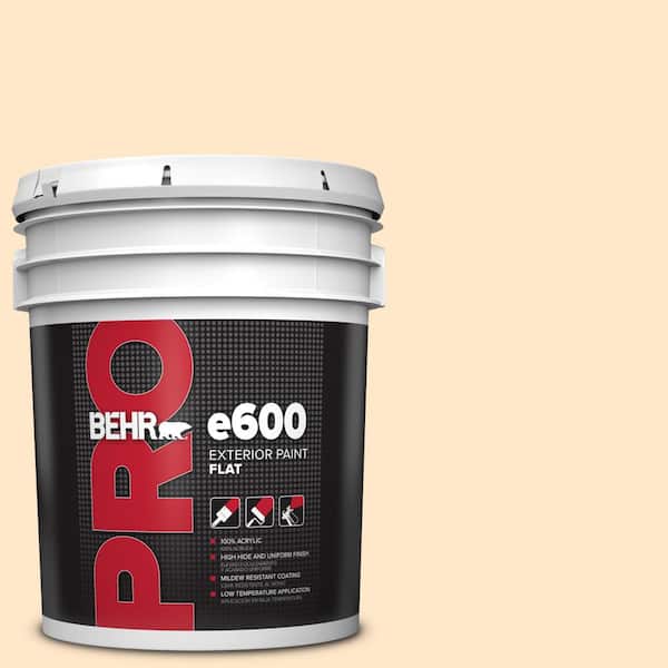 BEHR PRO 5 gal. #ECC-49-1 Antigua Sunrise Flat Exterior Paint