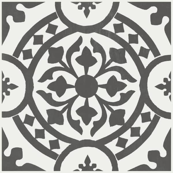 Armstrong Flooring Universal Black and White 2 MIL x 12 in. W x 12 in. L Peel and Stick Water Resistant Vinyl Tile Flooring (30 sqft/case)