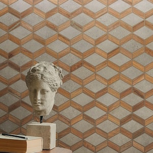 Everlasting Diamond Oak 9.44 in. x 11.81 in. Matte Wood Look Porcelain Floor and Wall Mosaic Tile (0.76 sq. ft./Each)