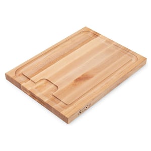 20 in. x 15 in. x 1.5 in. Au Jus Maple Wood Cutting Board with Juice Groove
