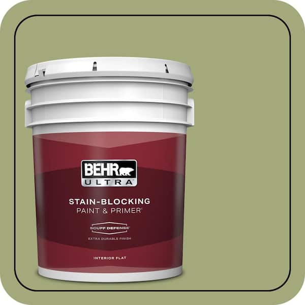 BEHR ULTRA 5 gal. #M350-5 Mossy Cavern Extra Durable Flat Interior Paint & Primer