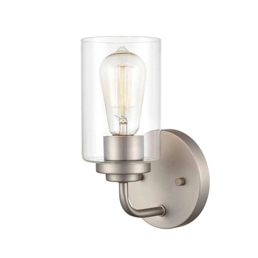 Millennium Lighting Metal Wall Sconce in Satin Nickel Finish- Silver