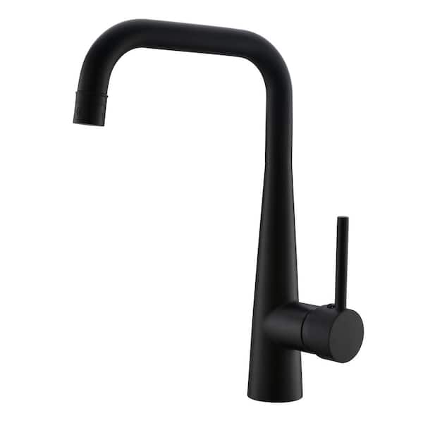 WELLFOR Single Handle Standard Kitchen Faucet in Matte Black