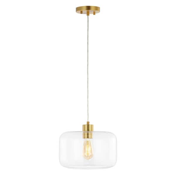 SAFAVIEH Warden 4-Watt 1-Light Clear Pendant Light with glass Shade