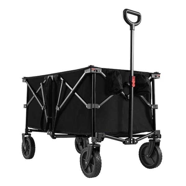 38 in. Collapsible Wagon Cart 400 lb. Capacity 180 L with 600D Oxford Cover and 4 All-Terrain Wheels