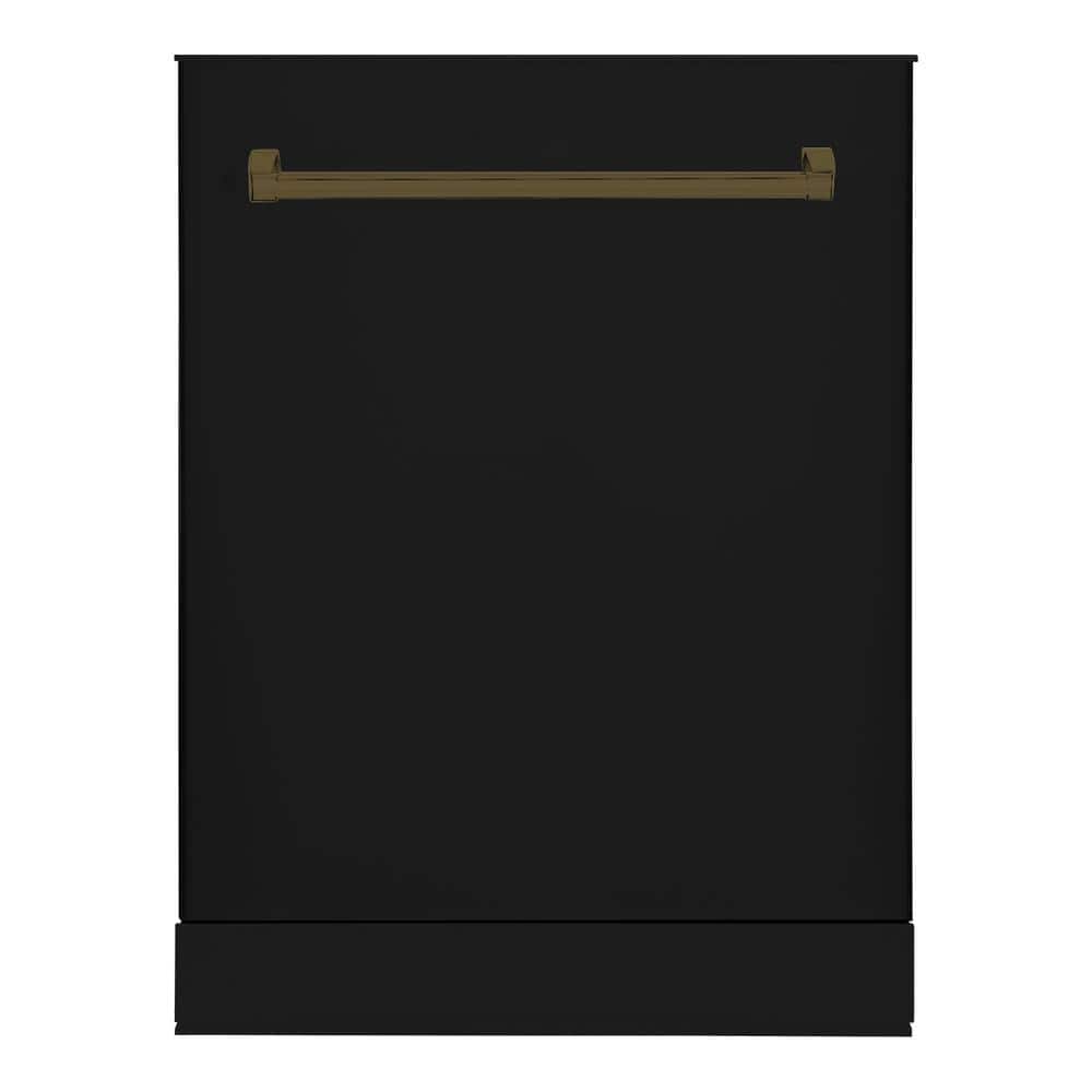 Bold 24 in. Dishwasher with Stainless Steel Metal Spray Arms in color Glossy Black with Bold Bronze handle