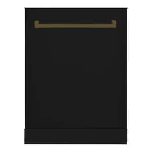 Bold 24 in. Dishwasher with Stainless Steel Metal Spray Arms in color Glossy Black with Bold Bronze handle
