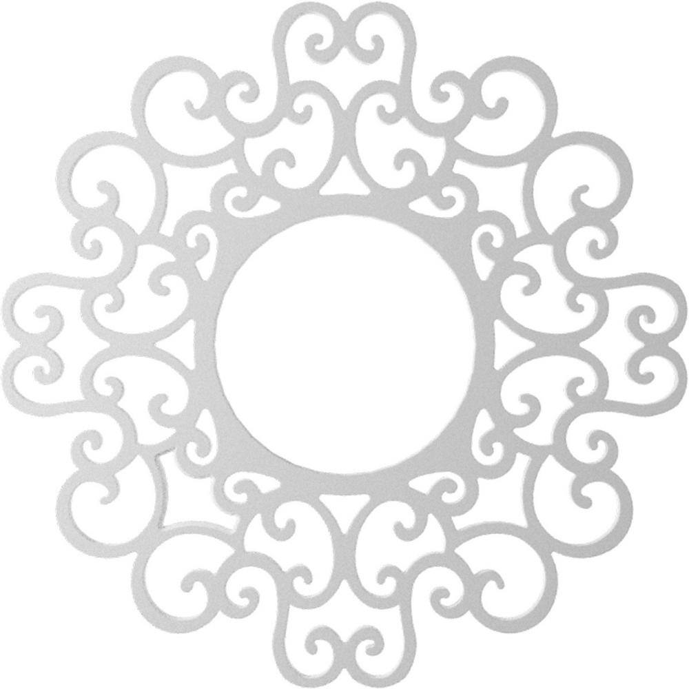 22'' White PVC Pierced Ceiling Medallion with Intricate Design