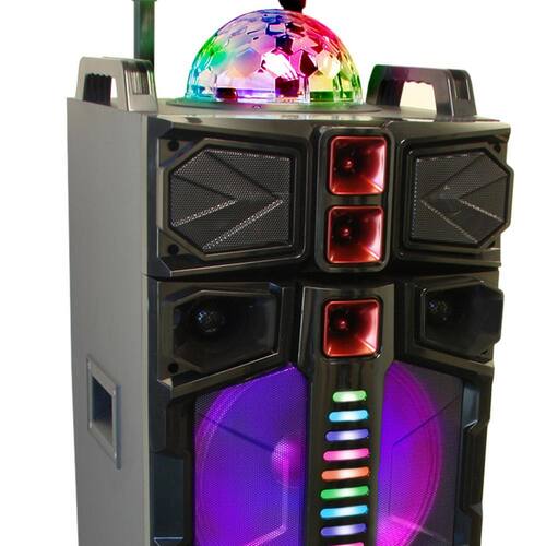 Dual 12 Subwoofer Portable Bluetooth Party Speaker with