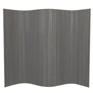 RED LANTERN 6 ft. Dark Mocha Bamboo Wave 1-Panel Room Divider BF