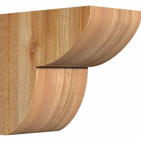Ekena Millwork 6 in. x 10 in. x 10 in. Western Red Cedar Crestline Rough Sawn Corbel