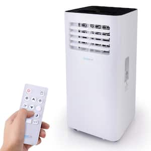 10,000 BTU Portable Air Conditioner with Built-in Dehumidifier, Fan Modes and Window Mount Kit in White Polystyrene