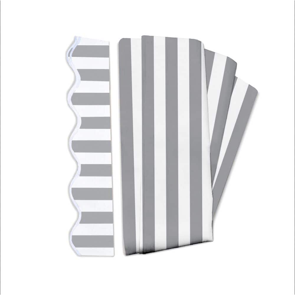 Retractable Awning Fabric Replacement 16 ft. x 10 ft. Grey and White Stripe price history on PriceWatchPro