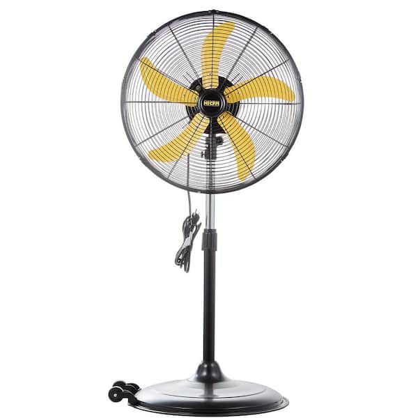 20 in. Heavy Duty High Velocity Pedestal Oscillating Fan with Powerful 1/5 Motor, Commercial or Industrial Fan