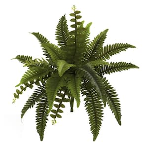 LSKYTOP 4 Pack Artificial Ferns Plants Artificial Shrubs Boston Fern Bush Plant Silk Ferns Leaves UV Protected for Home Kitchen Garden Wall Decor