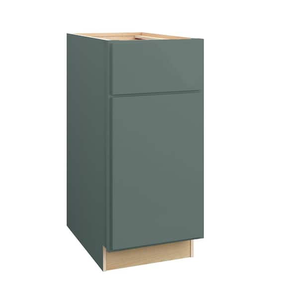 Home Decorators Collection Hargrove 21 in. W x 21 in. D x 34.5 in. H Assembled Plywood Sink Base Bath Cabinet in Verdant Green with Soft Close LH