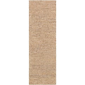 Obasey Taupe Solid 3 ft. x 8 ft. Indoor Runner Area Rug