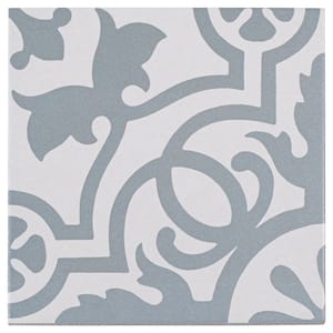 Bliss Giverny Green, Tan, Off-White 8 in. x 8 in. Porcelain Matte European Floor & Wall Tile 10.76 SQF/Case