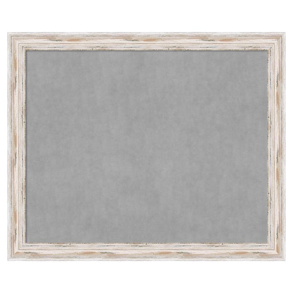 Amanti Art Alexandria White Wash 45 in. x 37 in. Framed Board