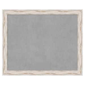 Alexandria White Wash 45 in. x 37 in. Framed Magnetic Board