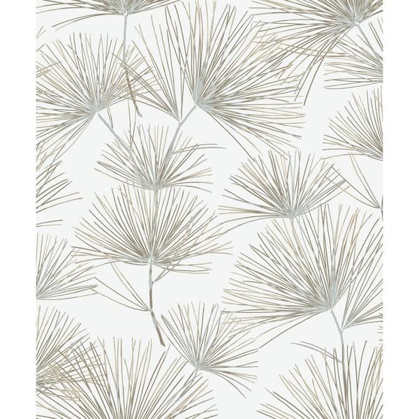 NextWall 31.35 sq. ft. Cliffside Pine Needles Vinyl Peel and Stick Wallpaper Roll