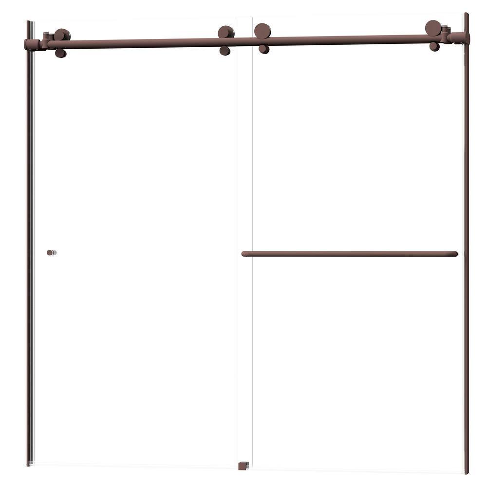 Eclipse 57" W x 60.5" H Bypass Frameless Tub Door