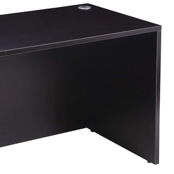 Benjara Nea 24 in. Rectangle Mocha Brown Wood Office Desk BM340742