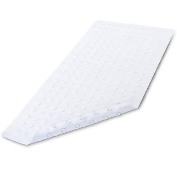 18 in. x 36 in. Extra Long Rubber Bath Safety Mat in White