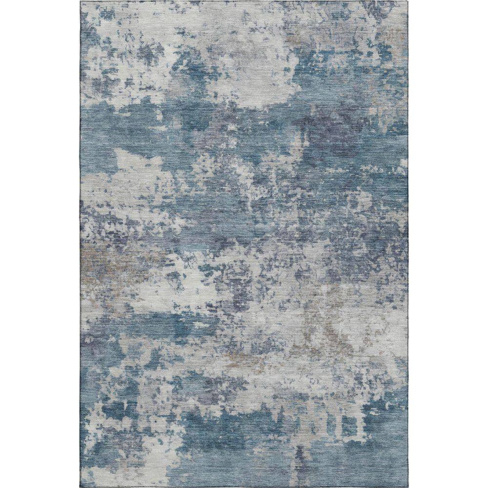 Mayfield Premium Machine Washable Abstract AMF2366 Blue 3 ft. x 5 ft. Area Rug price history on PriceWatchPro