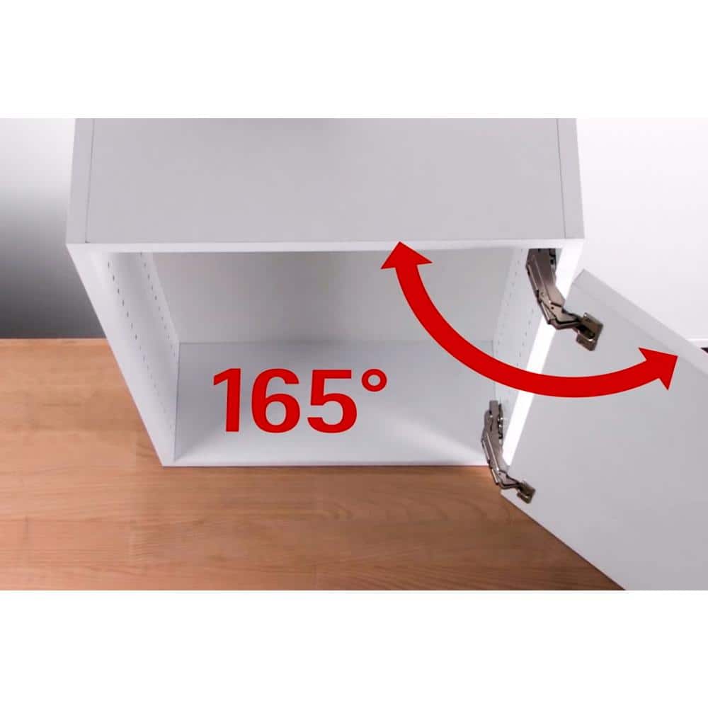 165-Degree Full Overlay Frameless Cabinet Door Hinges with Screws