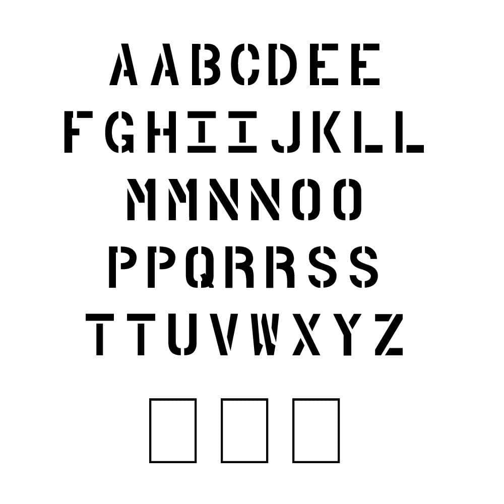 Stencil Ease 10 in. Parking Lot Alphabet Set CCU0053O - The Home Depot