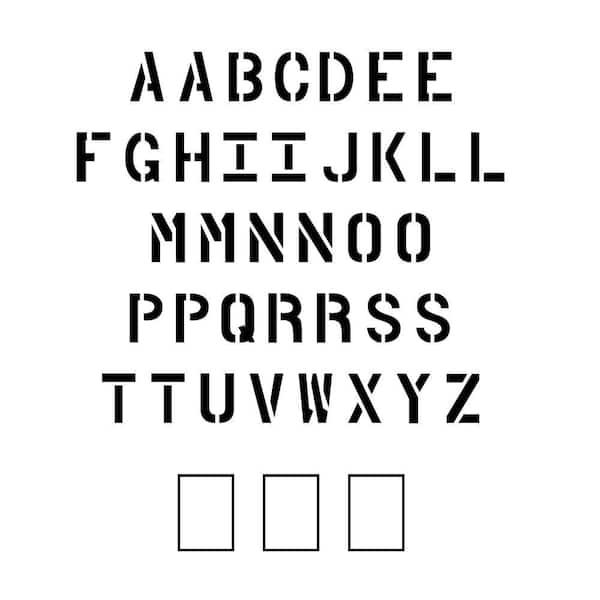 Stencil Ease 6 in. Parking Lot Alphabet Set CCU0053S - The Home Depot