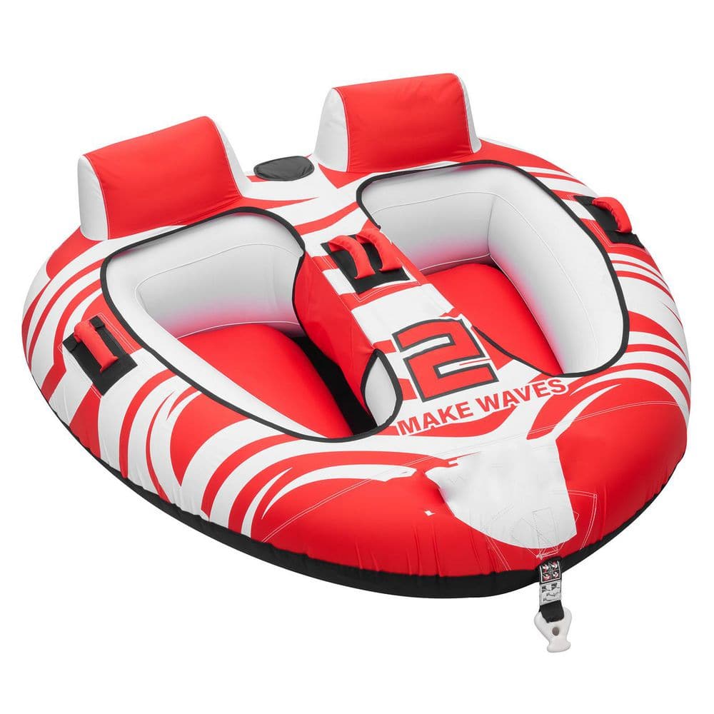 Long Inflatable Tubes SVOPES Towable Tubes for Boating, 64.17 in. Red, 2-Person Inflatable ...