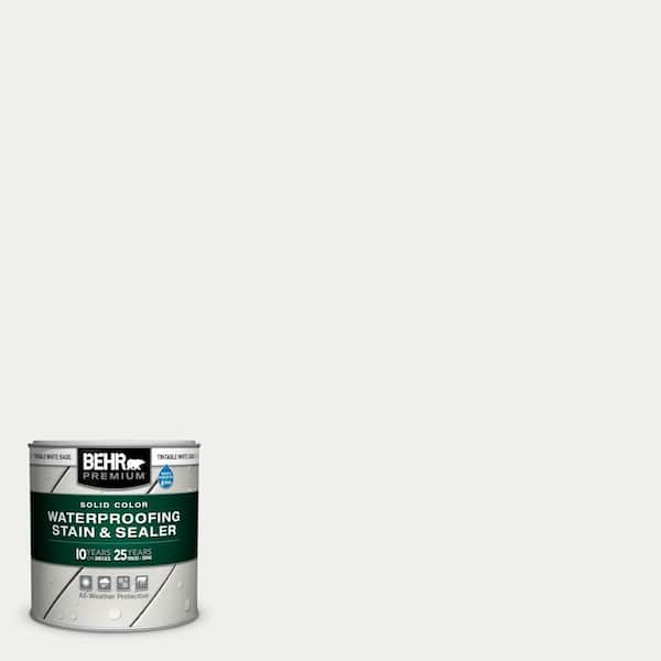 BEHR PREMIUM 8 oz. #57 Frost Solid Color Waterproofing Exterior Wood Stain and Sealer Sample