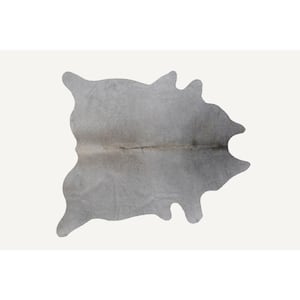 Kobe Cowhide Natural and Light Grey 6 ft. x 7 ft. Animal Print Area Rug