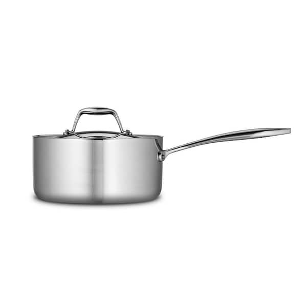 Tramontina Gourmet Tri-Ply Clad 2 qt. Stainless Steel Sauce Pan with Lid  80116/022DS - The Home Depot