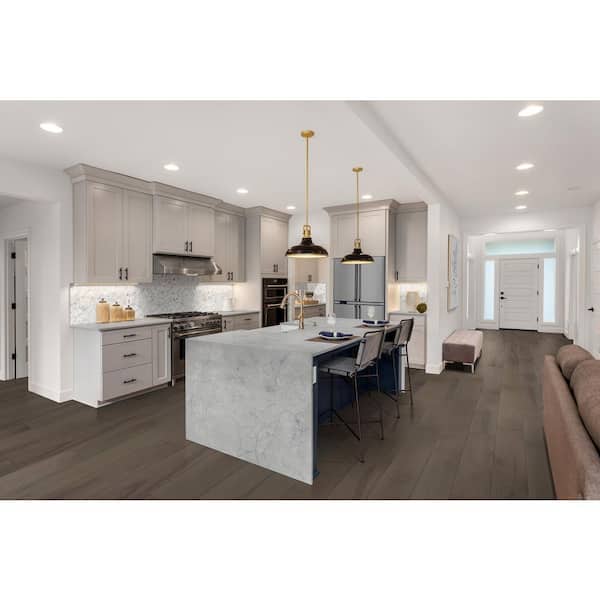 Grant Manor Brushed Oak 0.25 in. T x 2 in. W x 78 in. L Engineered T-Molding Hardwood Trim