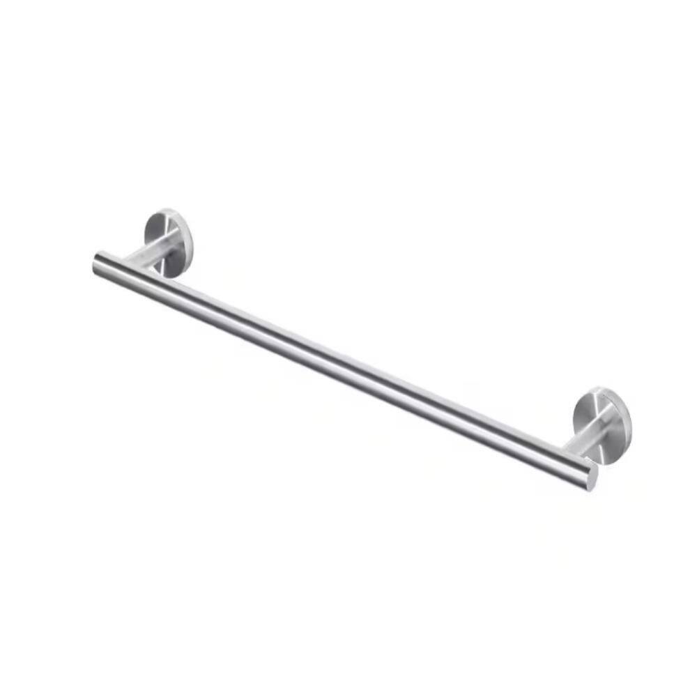 23.62-inch Modern Wall Mounted Bathroom Towel Bar Stainless Steel Bath Accessory Double Towel Bar in Silver