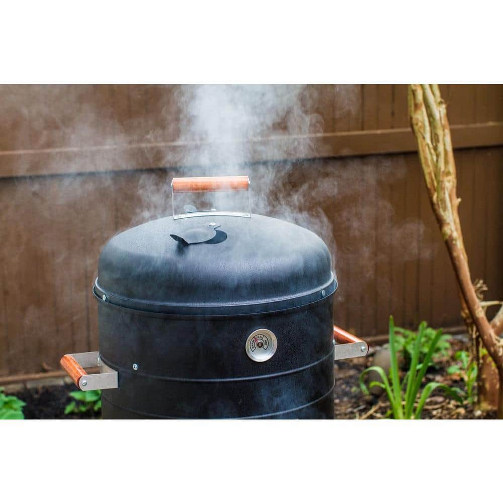 Americana Black Electric Water Smoker and Grill Combo