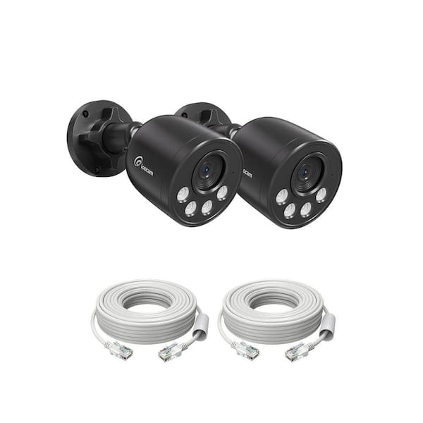 4K Wired PoE IP Add-On Security Camera, Person Vehicle Detection, 100ft Night Vision, Only Work with 4K PoE NVR, 2 Pack