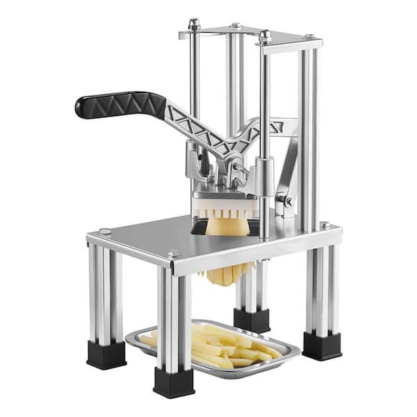 Commercial French Fry Cutter and Vegetable Chopper with 4 Interchangeable Blades, 1/4 in. and 3/8 in. Dicing Blades