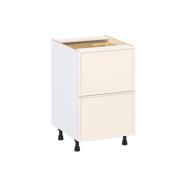 Fairview 21 in. Wx24 in. D x 34.5 in. H Assembled Slim Shaker Drawer Base Kitchen Cabinet in Washed Linen with 3-Drawers