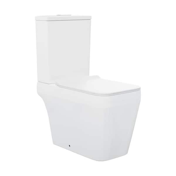 Rivoli Two-Piece 1.6 GPF Dual Flush Elongated Toilet in White