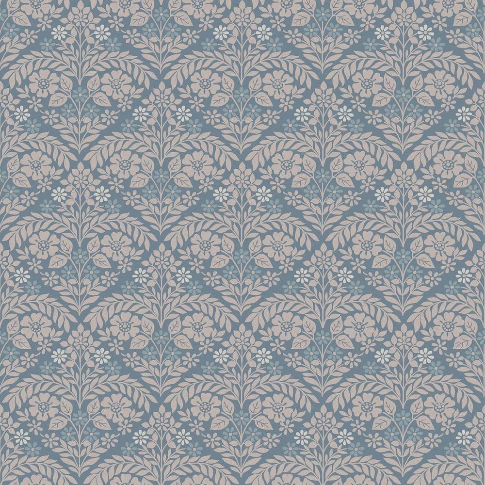 Laura Ashley Margam Newport Blue Matte Non Woven Removable Paste the